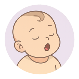 Baby making gentle lip smacking motion — early hunger cue